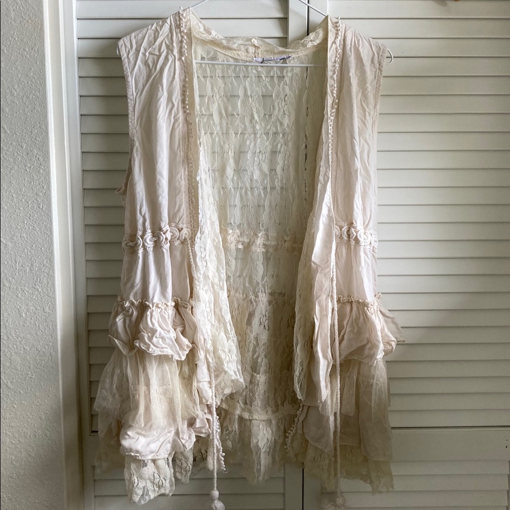Cream lacy blouse